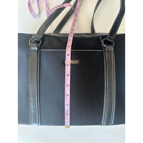 St. John Black Canvas Briefcase Bag - Picture 12 of 16